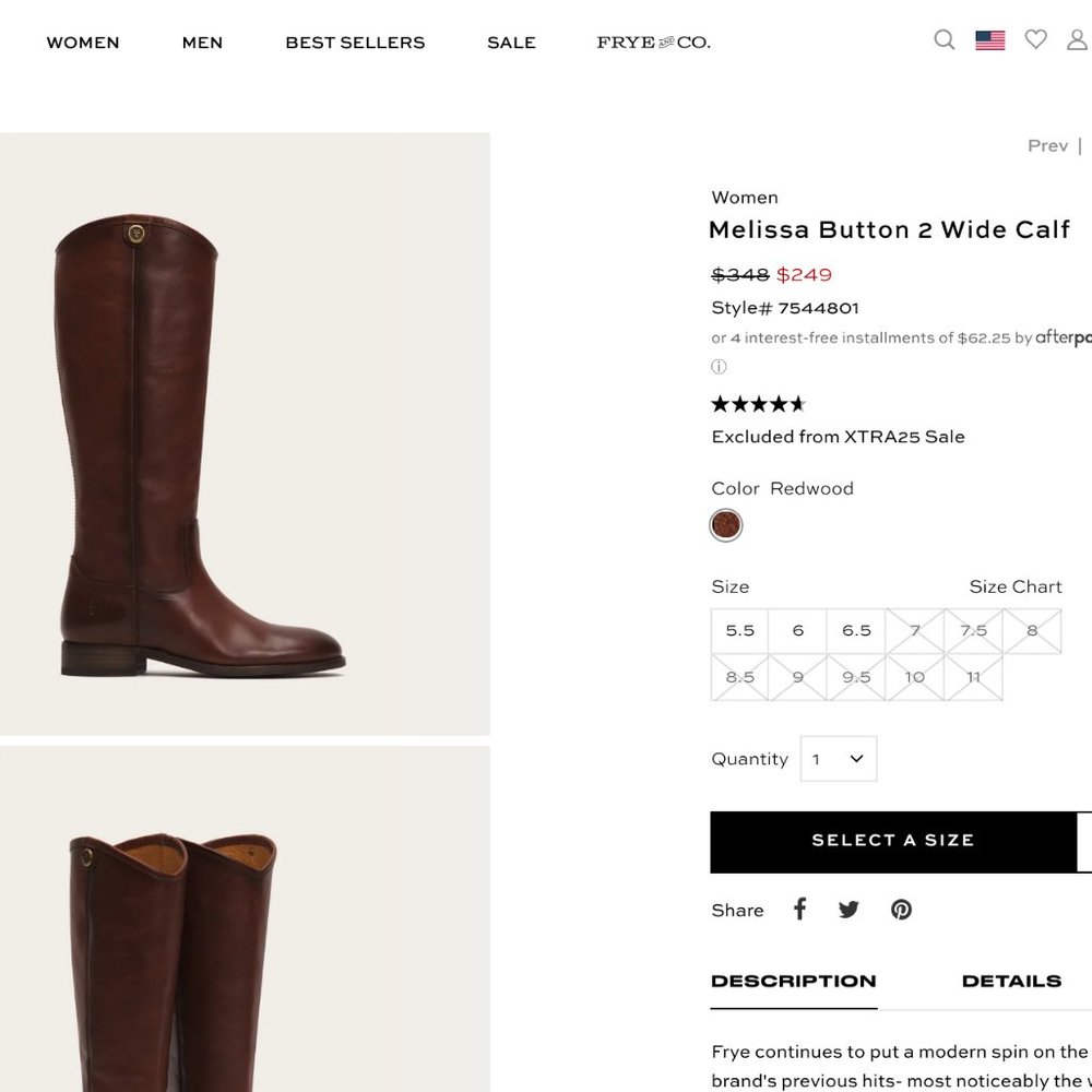 Frye Melissa button boots